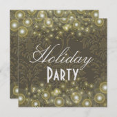 Damask Holiday uitnodigingen, champagnebubbels Kaart (Voorkant / Achterkant)