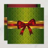 Damask Holiday-uitnodigingen Kaart (Voorkant / Achterkant)