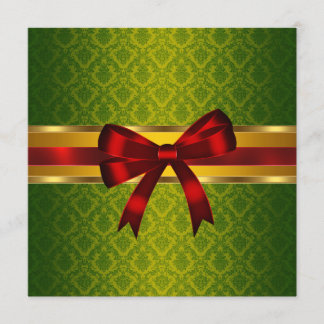 Damask Holiday-uitnodigingen Kaart