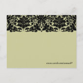 Damask in Black Aankondigingskaart (Achterkant)
