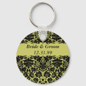 Damask in Black Sleutelhanger (Voorkant)
