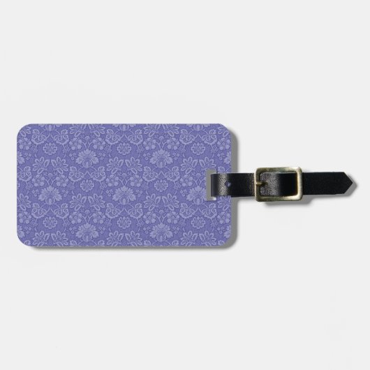 Damask in Blue Bagagelabel (Voorkant horizontaal)