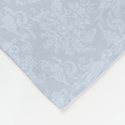 Damask in Blue met Dog Bone Fleece Deken (Hoek)