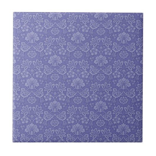 Damask in Blue Tegeltje (Voorkant)