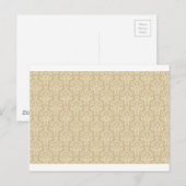 Damask in crèmekleur briefkaart (Voorkant / Achterkant)