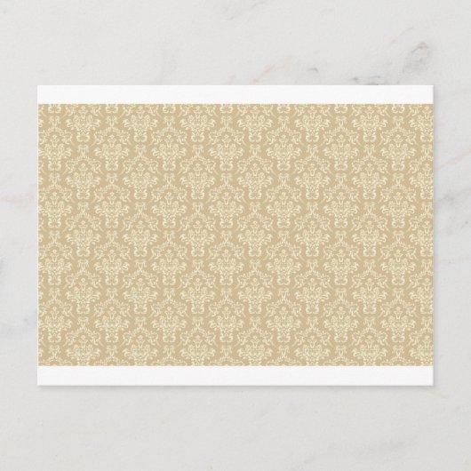 Damask in crèmekleur briefkaart (Voorkant)