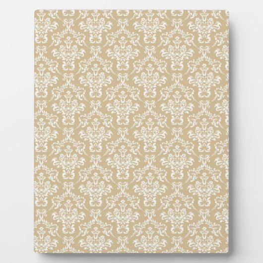 Damask in crèmekleur fotoplaat (Voorkant)