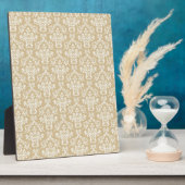 Damask in crèmekleur fotoplaat (Zijkant)