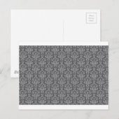 Damask in Grey Briefkaart (Voorkant / Achterkant)