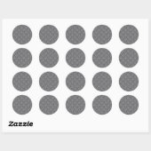 Damask in Grey Ronde Sticker (Vel)
