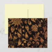 Damask in het donker ~ Briefkaart / Uitnodiging (Voorkant / Achterkant)