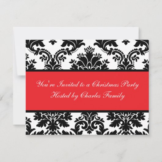 Damask Invitation Kaart (Voorkant)