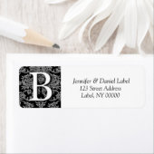Damask Invitation Monogram Envelope Labels (Insitu)