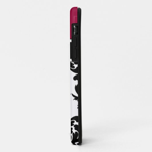 Damask iPhone Case Monogrammed (Achterkant/links)