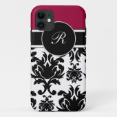 Damask iPhone Case Monogrammed (Achterkant)