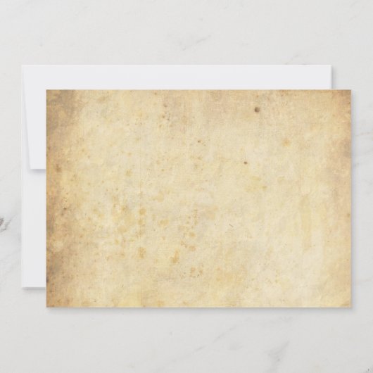 Damask Ivory Bow Wedding Invitation Kaart (Achterkant)