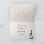 Damask Jubileum Hydrangea Boeket Kaart (Binnen)