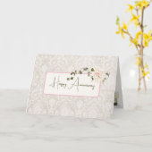 Damask Jubileum Hydrangea Boeket Kaart (Gele Bloem)