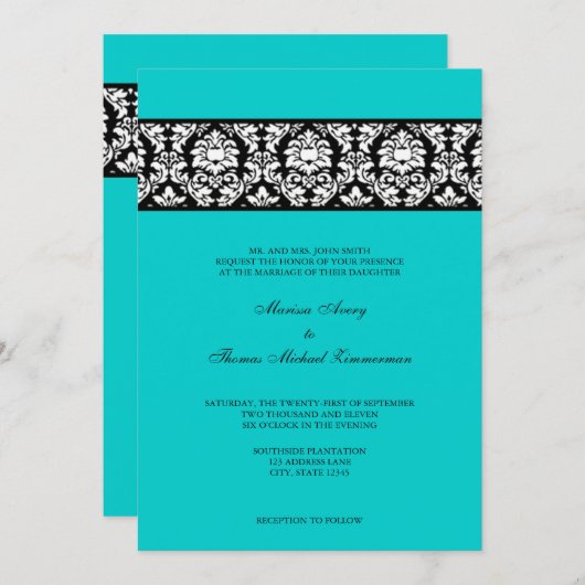 Damask Kaart (Voorkant / Achterkant)