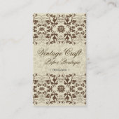  Damask-kaart met Floral Visitekaartje (Voorkant)