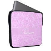 Damask Kangaroo Paw genaamd lila laptop hoesje Sleeve (Voorkant Rechts)