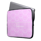 Damask Kangaroo Paw genaamd lila laptop hoesje Sleeve (Voorkant Links)