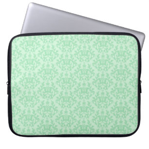 Damask "Kangaroo Paw" mint green notebook hoesje Laptop Sleeve