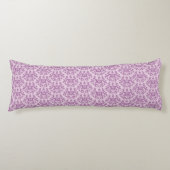 Damask Kangaroo Paws en hart lila lang kussen (Voorkant)