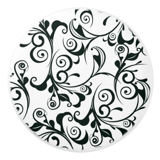 Damask Keramische Knop (Voorkant)