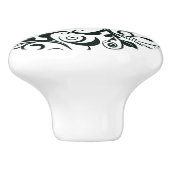 Damask Keramische Knop (Zijkant)