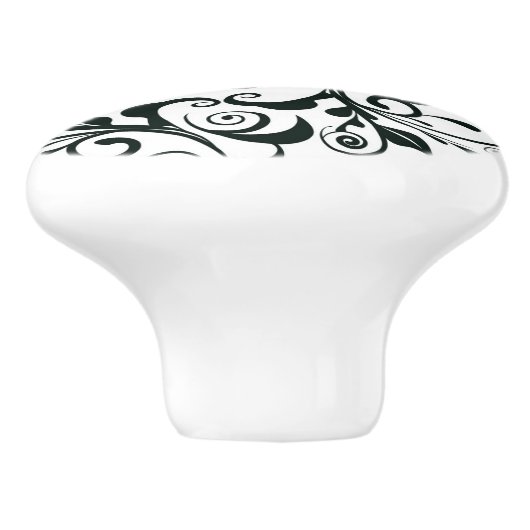 Damask Keramische Knop (Zijkant)