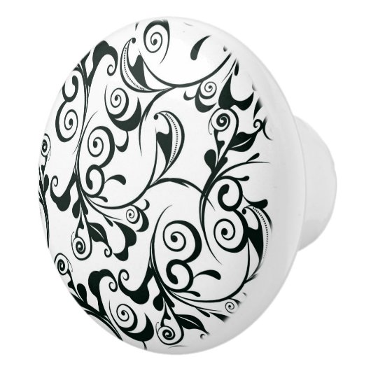 Damask Keramische Knop (Rechts)