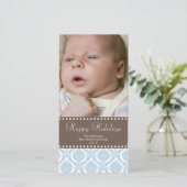 Damask Kerstkaart (Staand voorkant)