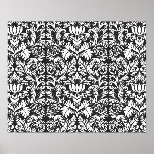 Damask Lace Brocade Classic Wallpaper Poster (Voorkant)