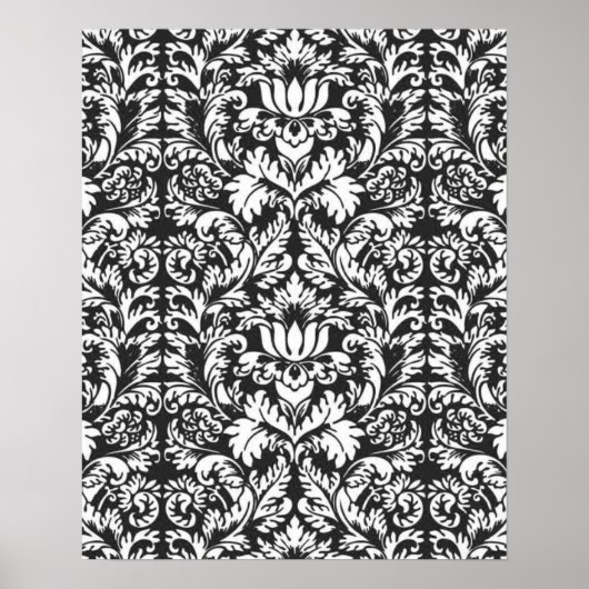Damask Lace Brocade Classic Wallpaper Poster (Voorkant)
