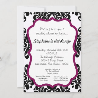 Damask Lace Fancy Elegant Baby Shower Invitations Kaart
