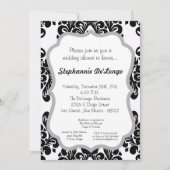Damask Lace Fancy Elegant Baby Shower Invitations Kaart (Voorkant)