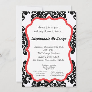 Damask Lace Fancy Elegant Baby Shower Invitations Kaart