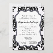 Damask Lace Fancy Elegant Baby Shower Invitations Kaart (Voorkant)