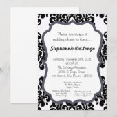 Damask Lace Fancy Elegant Baby Shower Invitations Kaart (Voorkant / Achterkant)