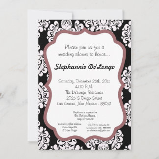 Damask Lace Fancy Elegant Baby Shower Invitations Kaart
