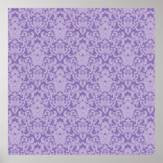 Damask Lace Paars Poster