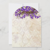  Damask Lace Paarse Blossom Kaart (Achterkant)