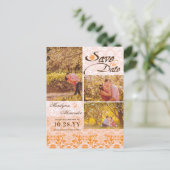 Damask Lace Sorbet bewaart het Briefkaart van de F (Staand voorkant)