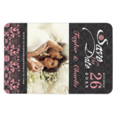 Damask Lace sparen de Datum Magnet van de Foto Magneet (Horizontaal)