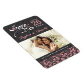 Damask Lace sparen de Datum Magnet van de Foto Magneet (Rechterzijde)