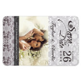 Damask Lace sparen de Datum Magnet van de Foto Magneet (Horizontaal)