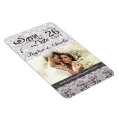 Damask Lace sparen de Datum Magnet van de Foto Magneet (Rechterzijde)