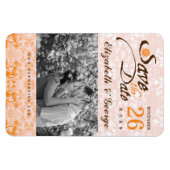 Damask Lace sparen de Datum Magnet van de Foto Magneet (Horizontaal)