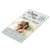 Damask  Lace sparen de Datum Magnet van de Foto Magneet (Linkerzijde)